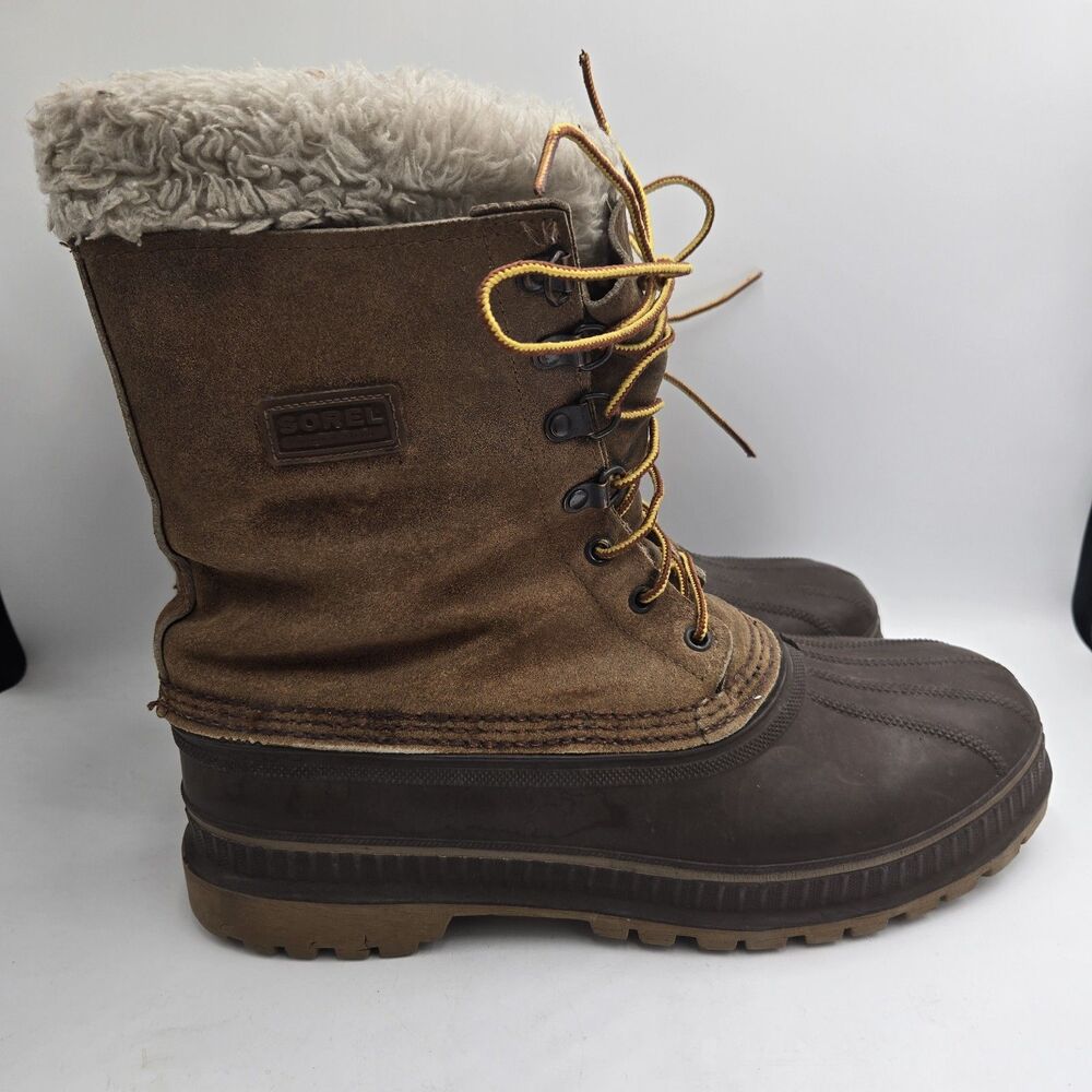 Vintage Sorel Kaufman Steel Shank Wool Insulated Boots Mens Size 10 Made In USA